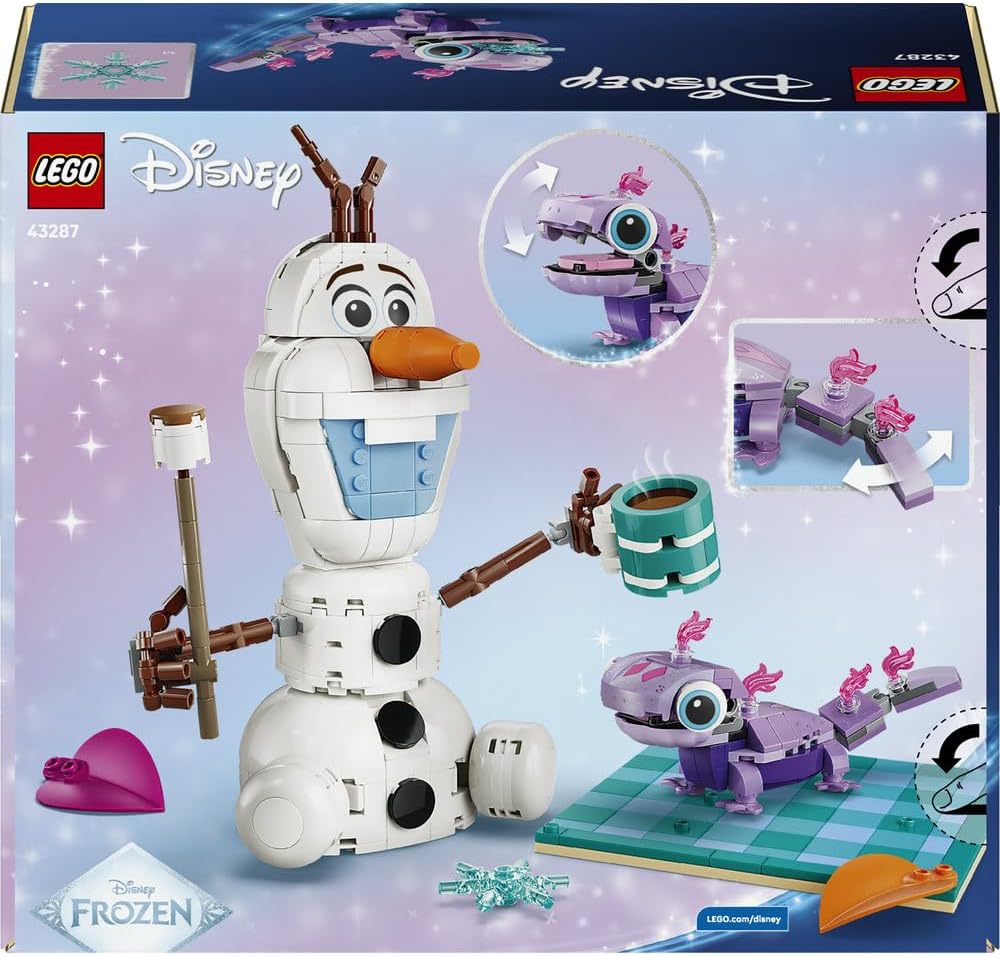 LEGO | Disney Frozen Olaf and Bruni's Picnic Fun Toy - Snowman Figure w/a Picnic Blanket & Accessories - DIY Bedroom
