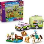 LEGO LEGO Friends Horse & Baby Foal Trailer - Horse Toy Playset w/Grooming Accessories, 4 Animal Figures, Car & 2 Mini Dolls 