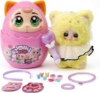 Jolly Pop JollyPop Kitten SuperPop S1 for Kids, Collectible Plush Toy Includes Dress-Up Accessories, Character Cards, Cute Pa