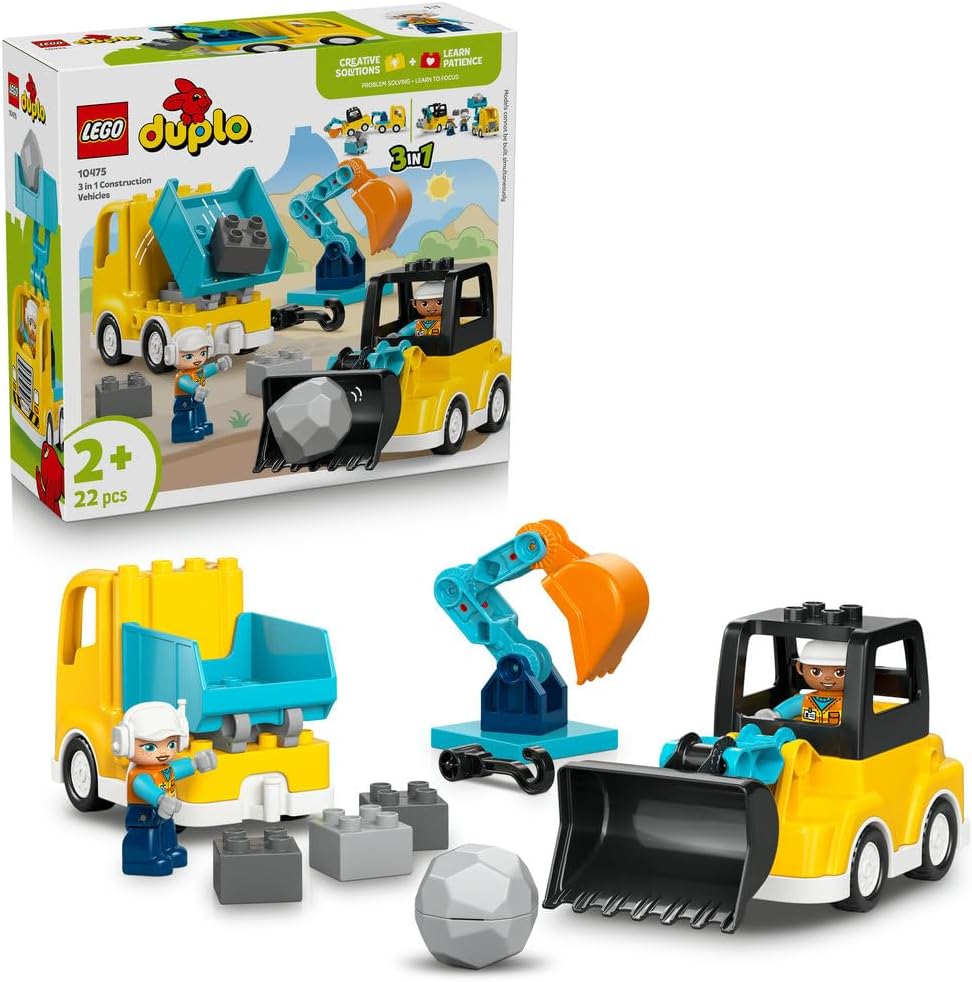 LEGO DUPLO 3 in 1 Construction Vehicles 10475