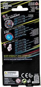 Takara Tomy Beyblade X Steel Samurai 4-80T Booster Pack Set, Balance Type Top with Customizable Parts, Bey Toy for 8+