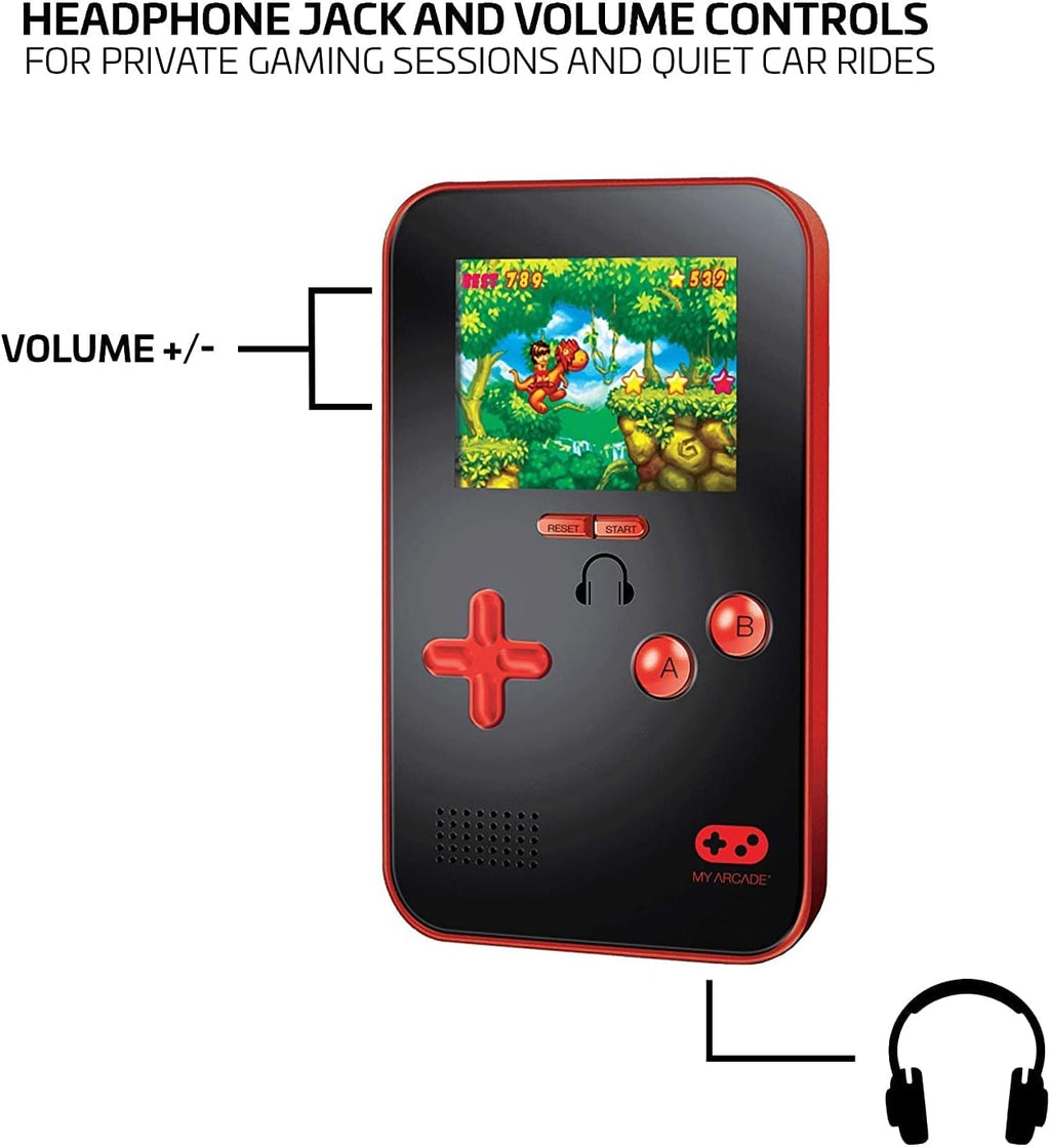 My Arcade Go Gamer Portable - Handheld Gaming System - 300 Retro Style Games - Battery Powered - Full Color Display