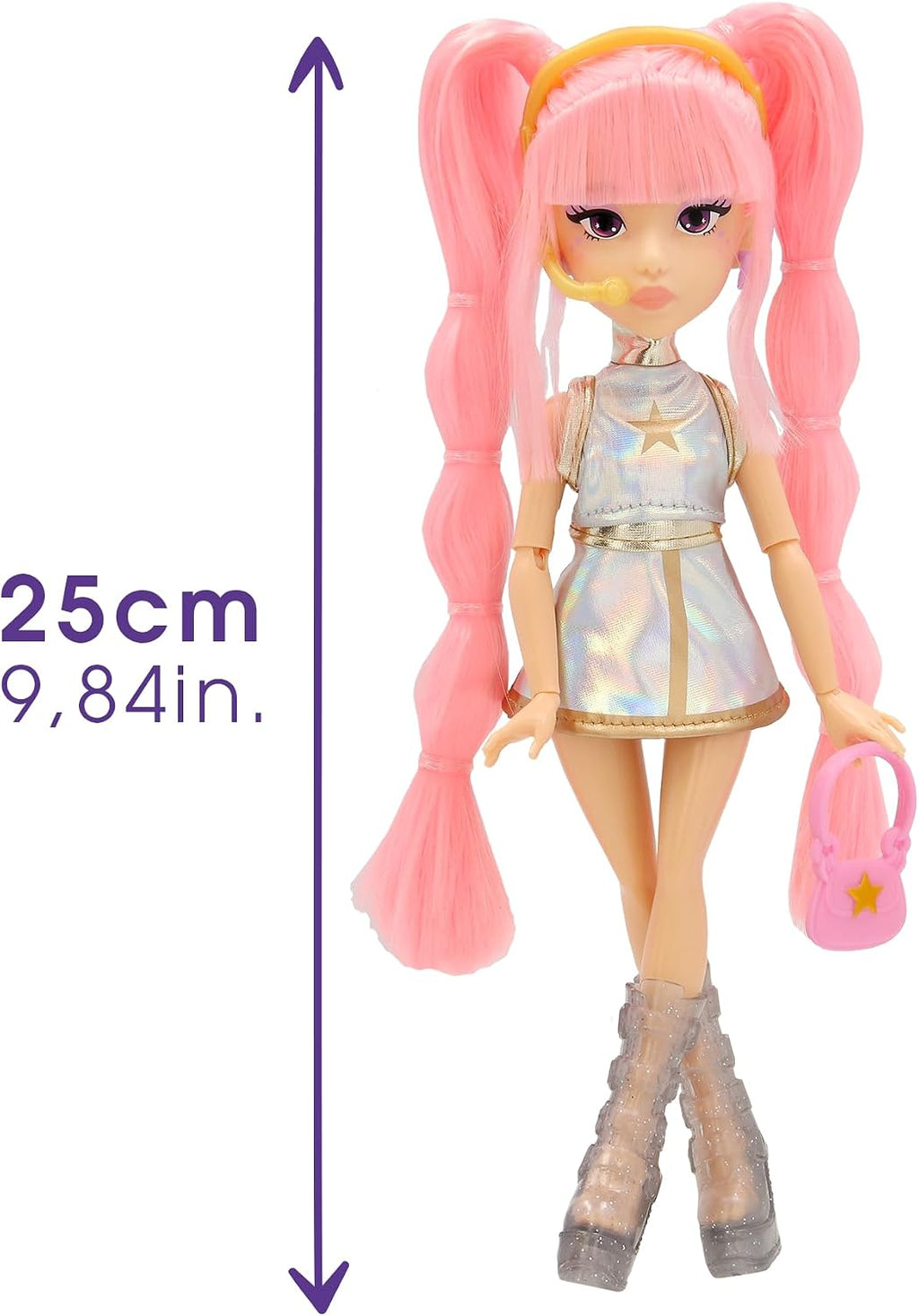 K POP Idol Doll Yuni Fashion Dolls K-Pop Moonlight Style Pink Braided Hair 3 Accessories