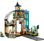 LEGO City Central Train Station Set - incl. a Maintenance Vehicle Toy, Working Lift, 2 Platforms & a Track Piece, plus