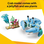 LEGO Creator 3in1 Sea Animals: Beautiful Dolphins Toy - Sea Animal Figure Transforms into a Seahorse or Crab - DIY Room