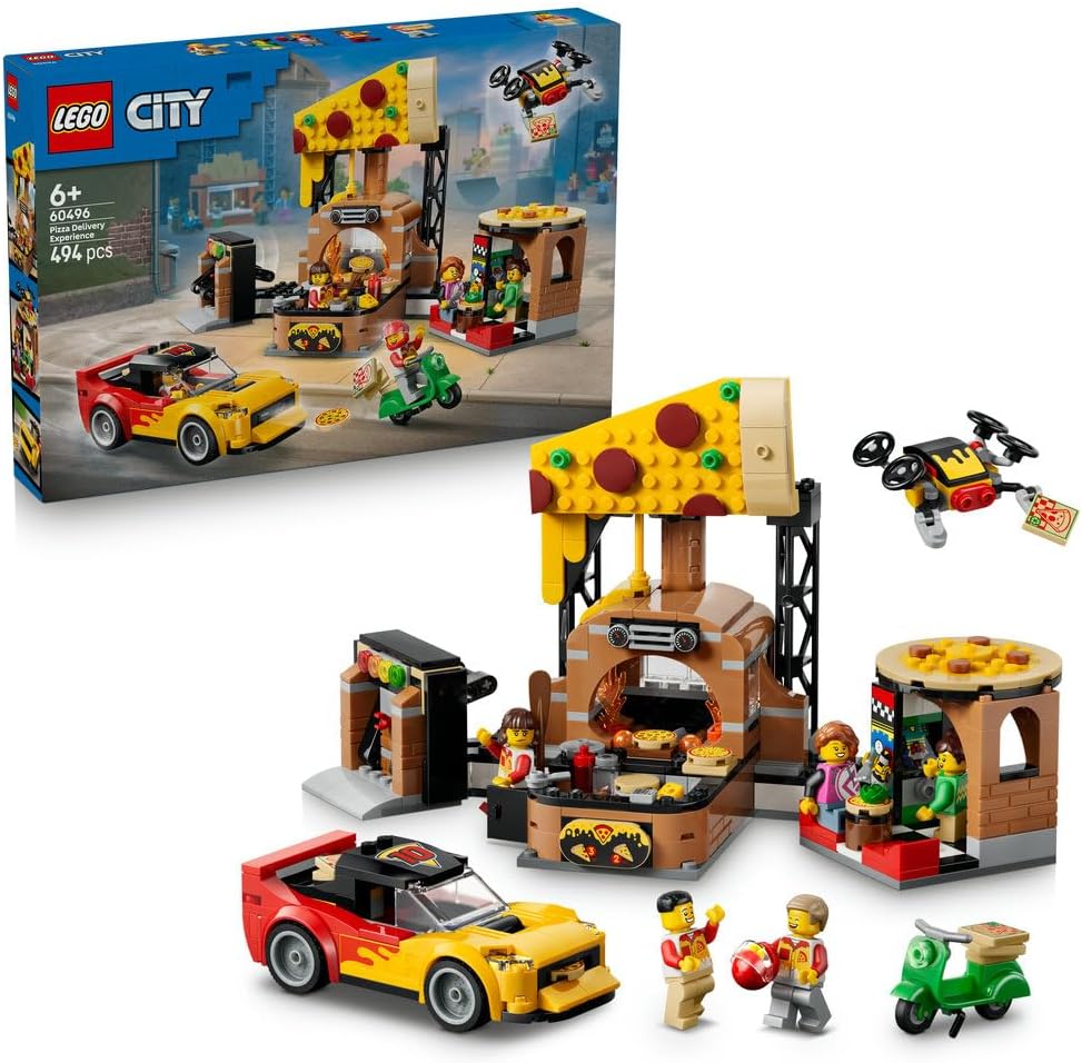 LEGO City Pizza Delivery Experience with Vehicles 60496