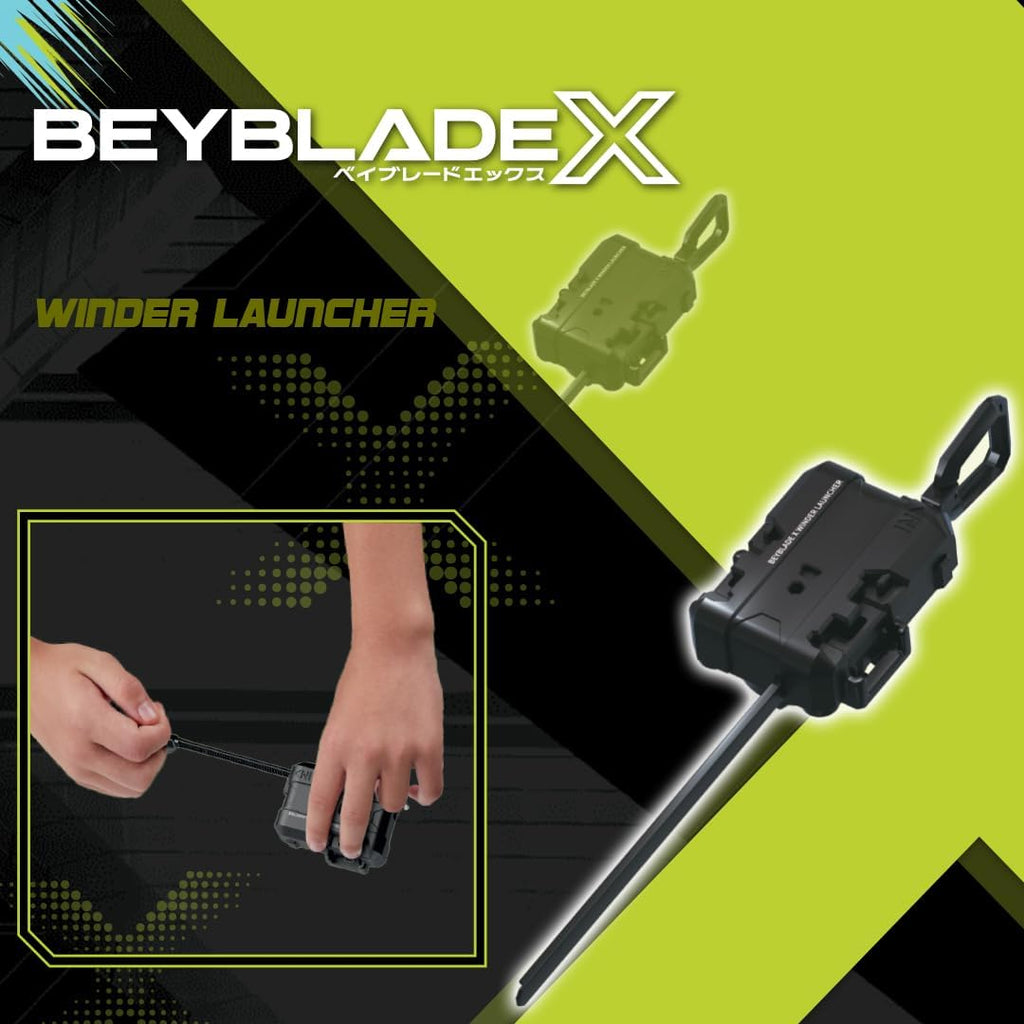 Takara Tomy Beyblade X Winder Launcher, Official Tournament-grade Right-spin Launchers, Easy Grip, Battle Top Toy, Bey