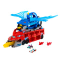 ​Hot Wheels City Toy Car Track Set, Ultimate Dual Dragon Transporter & 2 Die-Cast Cars, Large-Scale Dragon & Detachable Dragon, Stores 20+ Vehicles