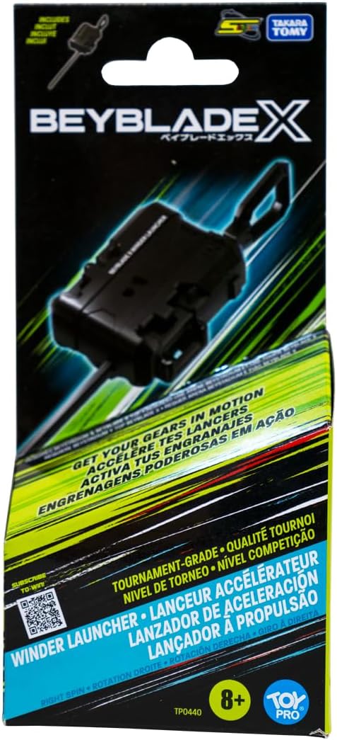 Takara Tomy Beyblade X Winder Launcher, Official Tournament-grade Right-spin Launchers, Easy Grip, Battle Top Toy, Bey