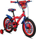 Spartan Spartan 16" Marvel Spiderman Super Spidey Bicycle for Kids - Training Wheels, Front Plate, Chain Guard, Coaster Brake