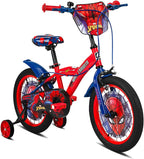 Spartan Spartan 16" Marvel Spiderman Super Spidey Bicycle for Kids - Training Wheels, Front Plate, Chain Guard, Coaster Brake
