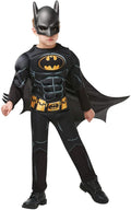 Rubie's Official Batman Black Deluxe Child's Costume, Superhero Fancy Dress, Child's Size