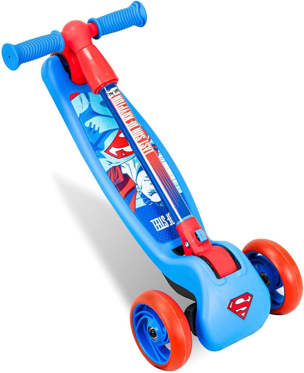 Spartan 3-Wheel LED Folding Scooter - Official Character Graphics, Tri-Color LED Wheels, Adjustable Handlebar