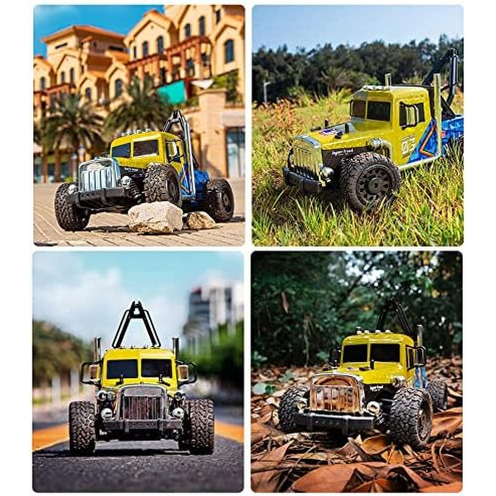 1:16 Scale Remote Control Car, 20 KM/H High-Speed Monster Truck For Boys Adults, LED Light 4WD All Terrain RC Truck, 4x4 Waterproof Off-Road Truck