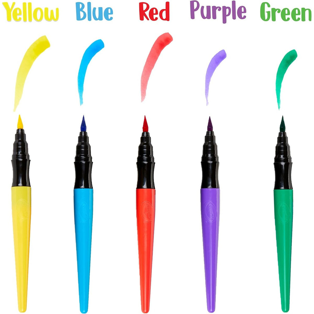 Crayola Washable No Drip Paint Brush Pens, Paint Set for Kids, 5 ct