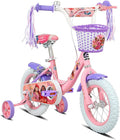Spartan 12" Disney Princess Magical Bicycle for Girls – Removable Training Wheels Front Basket Adjustable Seat Rear…