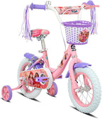 Spartan 12" Disney Princess Magical Bicycle for Girls – Removable Training Wheels Front Basket Adjustable Seat Rear…