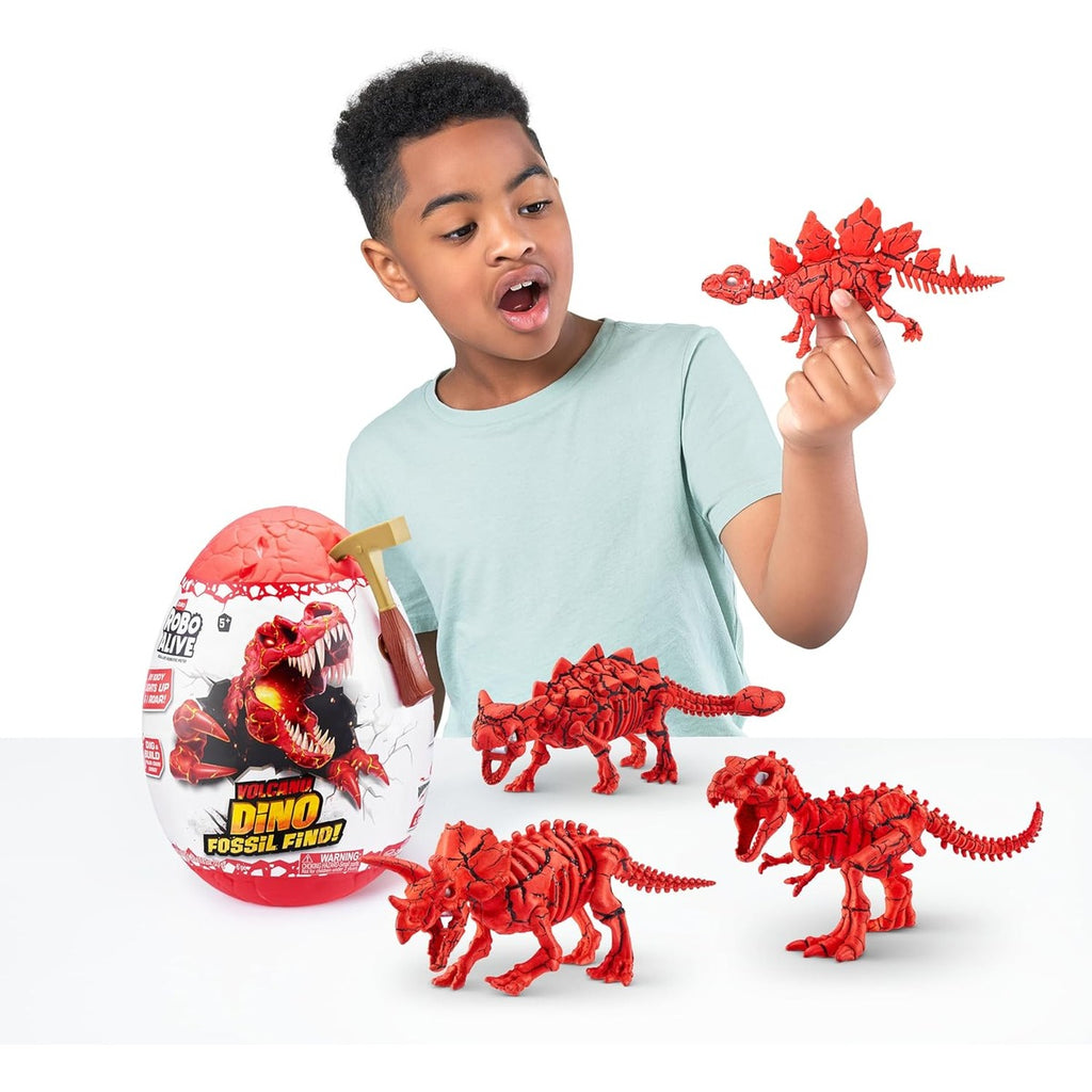 Robo Alive Dino Fossil FIND Series 2 Surprise Dinosaur Egg Volcano