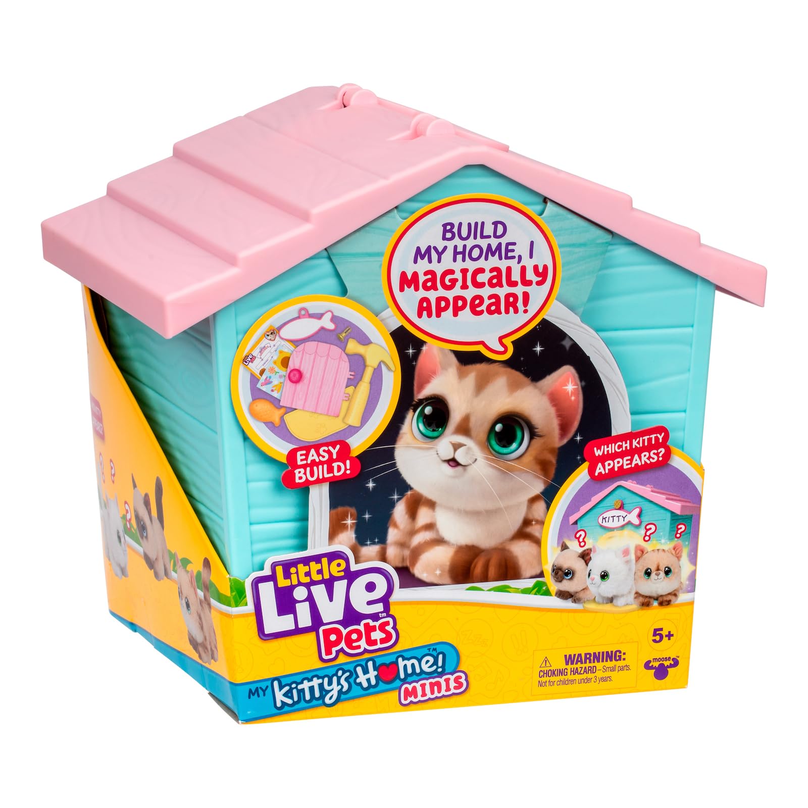 Little Live Pets My Kitty's Home Mini Playset, Mystery Kitty Plush Reveal