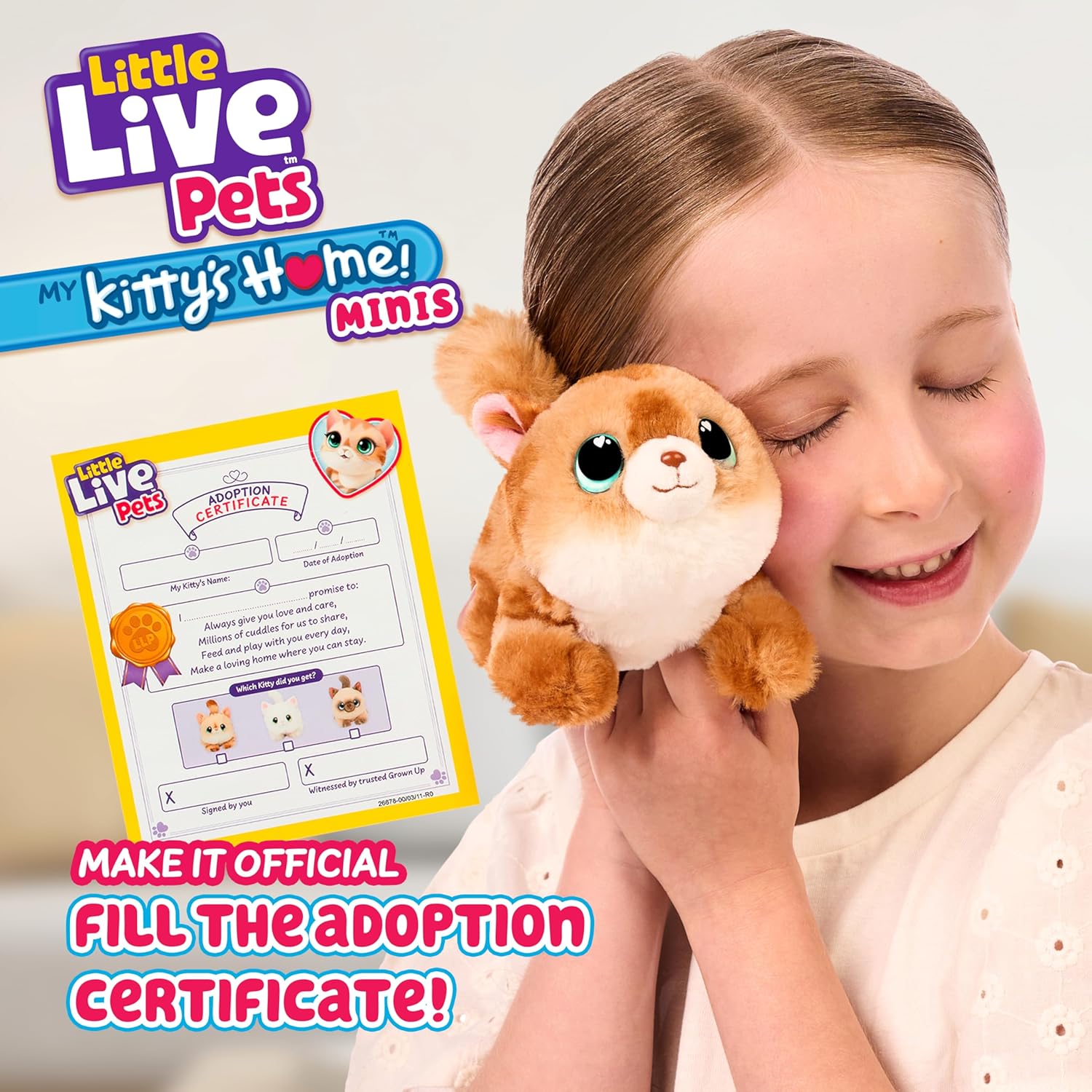 Little Live Pets My Kitty's Home Mini Playset, Mystery Kitty Plush Reveal