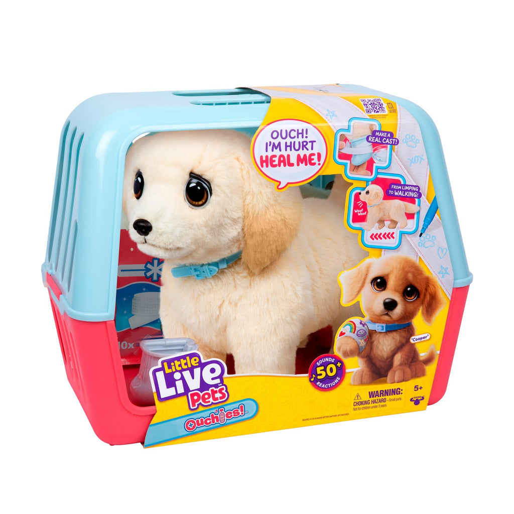 Little Live Pets Ouchies Cooper The Retriever Puppy, 50+ Sounds