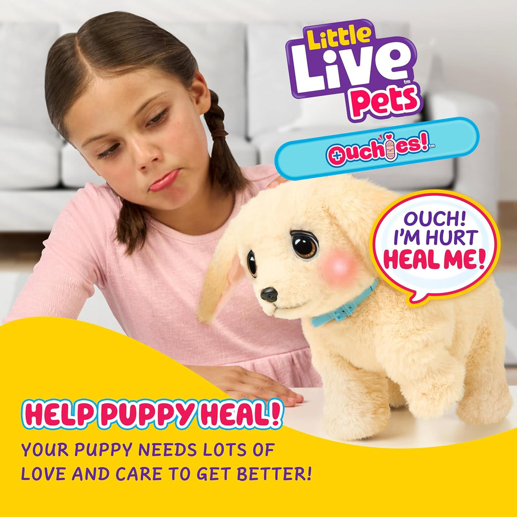 Little Live Pets Ouchies Cooper The Retriever Puppy, 50+ Sounds
