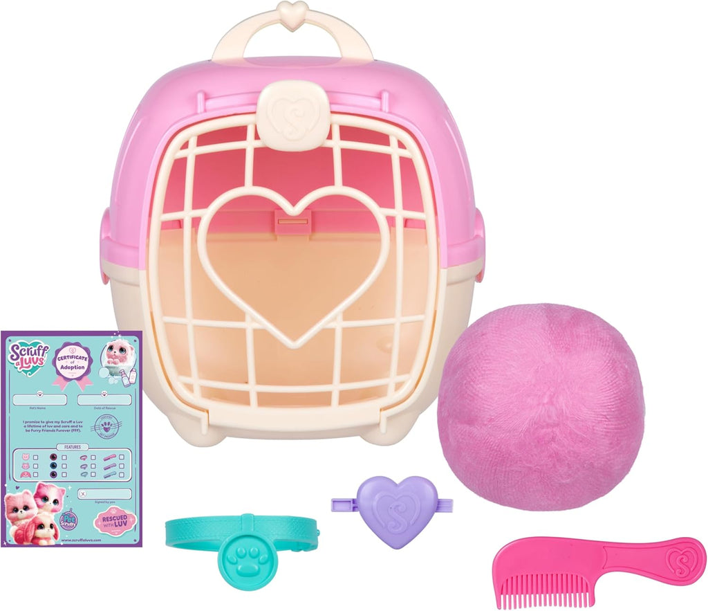 SCRUFFALUVS Pink Surprise Pet, Mystery Plush Toys