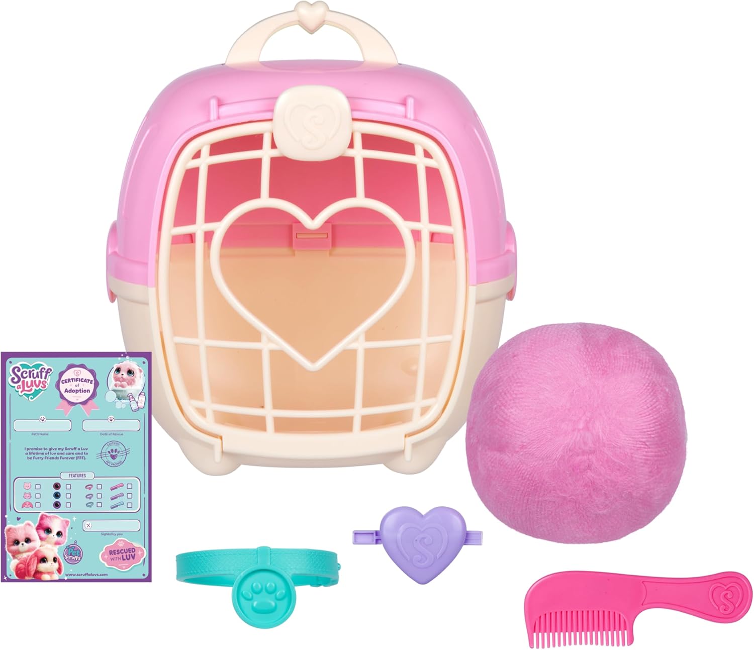 SCRUFFALUVS Pink Surprise Pet, Mystery Plush Toys