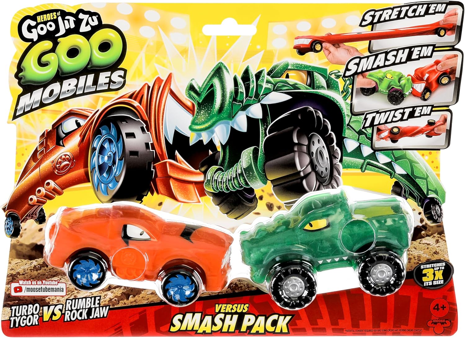 Heroes of Goo Jit Zu Goo Mobiles Versus Pack Turbo Tygor VS Rumble Rock