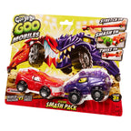 Heroes of Goo Jit Zu Goo Mobiles Versus Smash Pack with Brawlin Blazagon vs Treadz Shredz vehicles