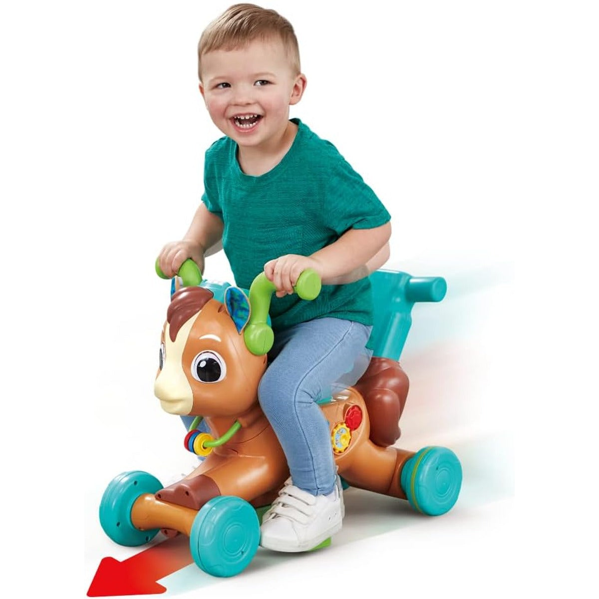 VTech 3-in-1 Bounce &amp; Go Pony | Interactive &amp; Educational Push, Ride &amp; Bounce Along Toy with Games | Suitable for Boys &amp; Girls 18-36 Months, English Version