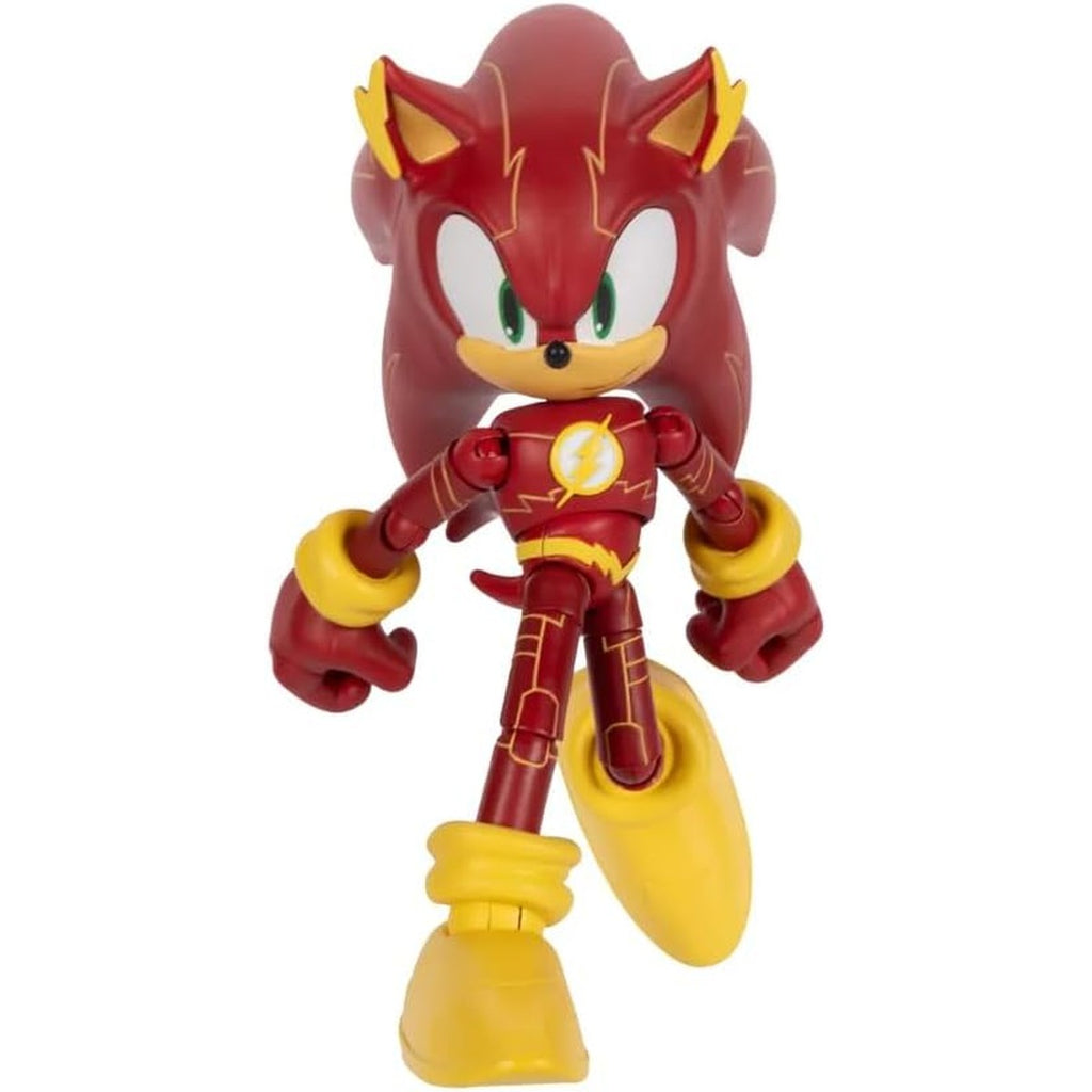 Sonic The Hedgehog DC x Sonic Sonic as The Flash - 13 cm Action Figure, Officially Licensed by Jakks Pacific, Highly Poseable and Detailed Design, Collector's Packaging