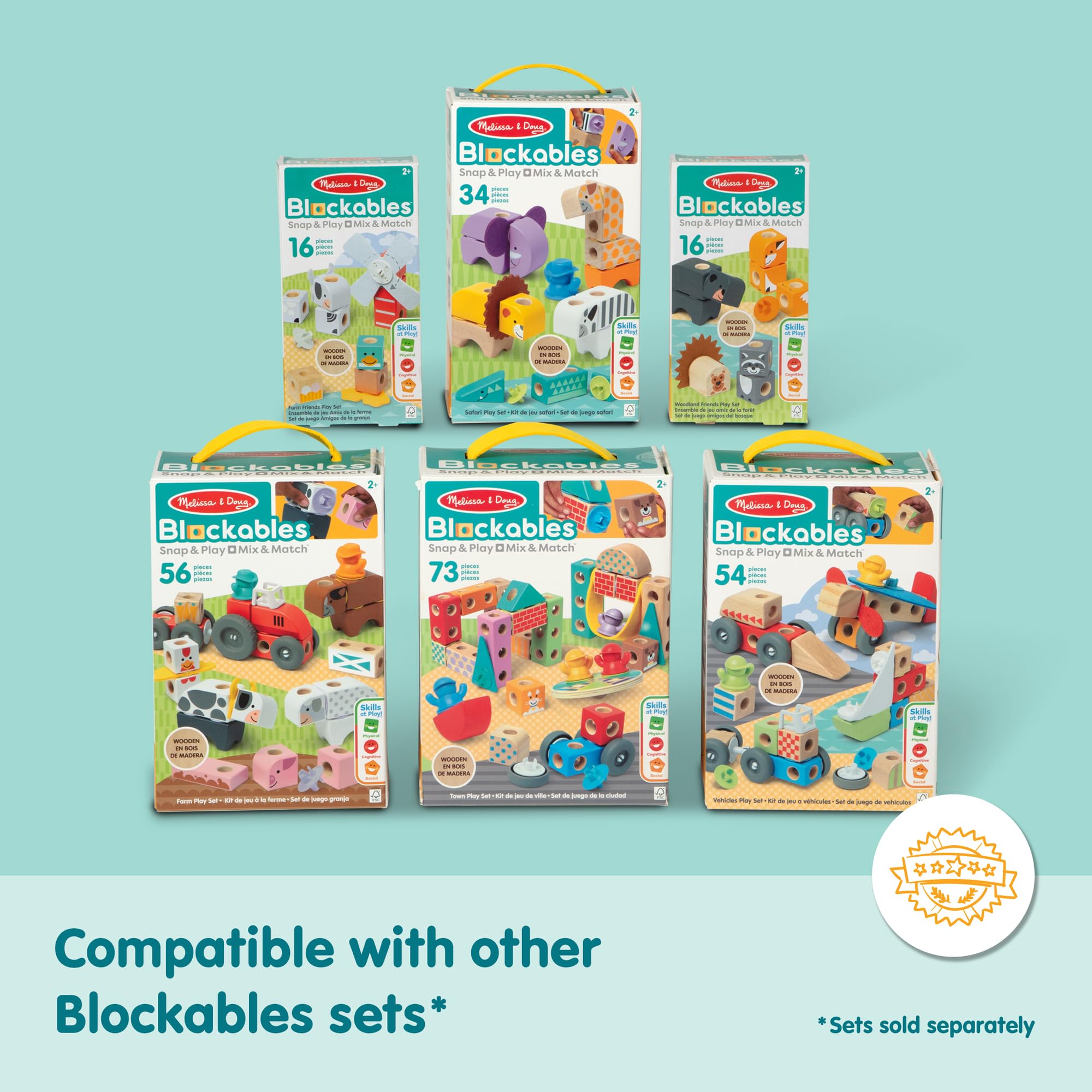 Melissa & Doug Blockables™ Town Snap and Play