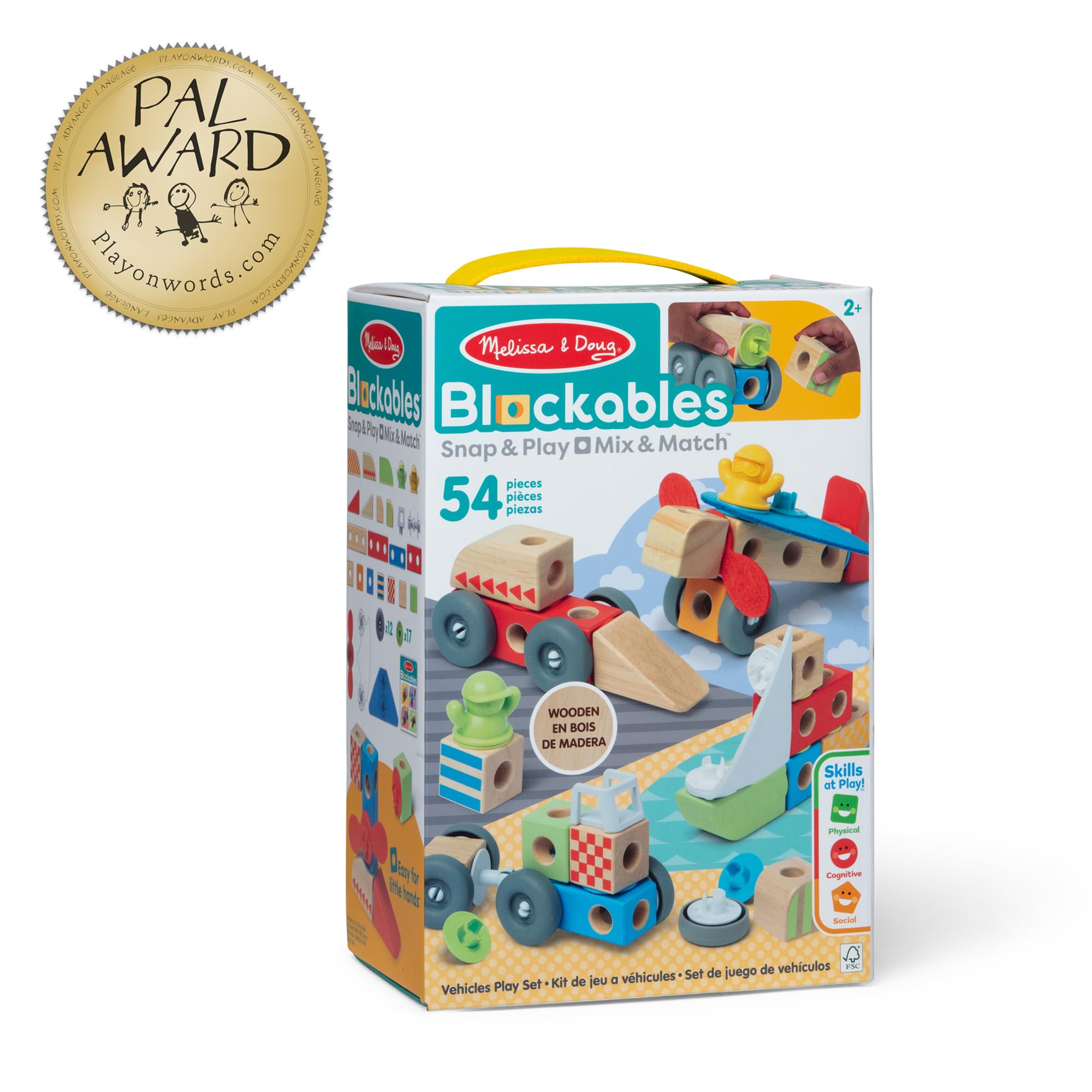 Melissa & Doug Blockables™ Vehicles Snap and Play