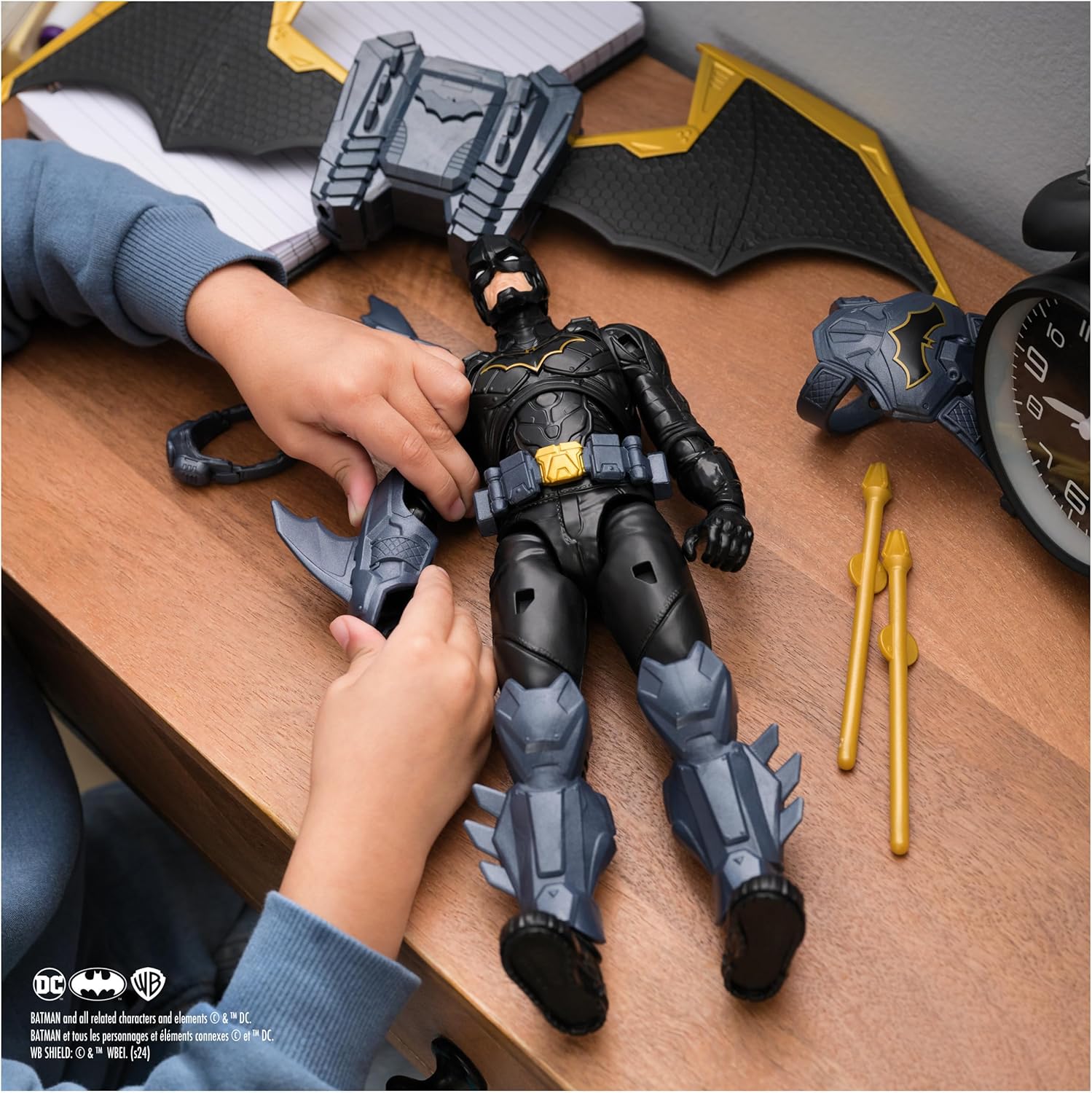 Batman Adventures, 12-inch Night Sky Batman Action Figure with Expandable Wings, Kids Toys for Boys and Girls Age 3 and Up