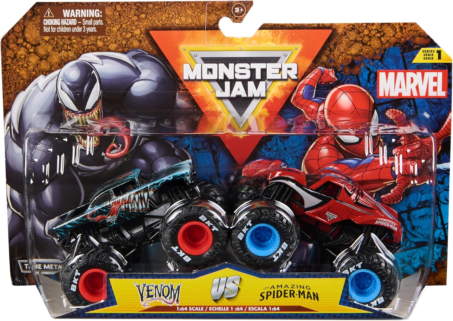 Monster Jam - Twin Pack Original Monster Trucks Marvel Superhero Design