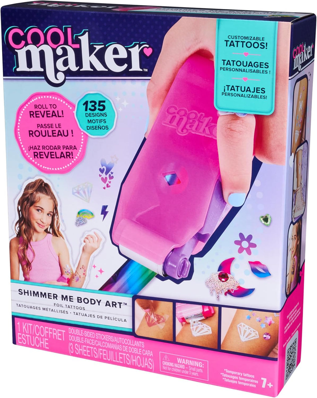 Shimmer Me Body Art Kit by Cool Maker: 135 Temporary Tattoo Designs, Foils