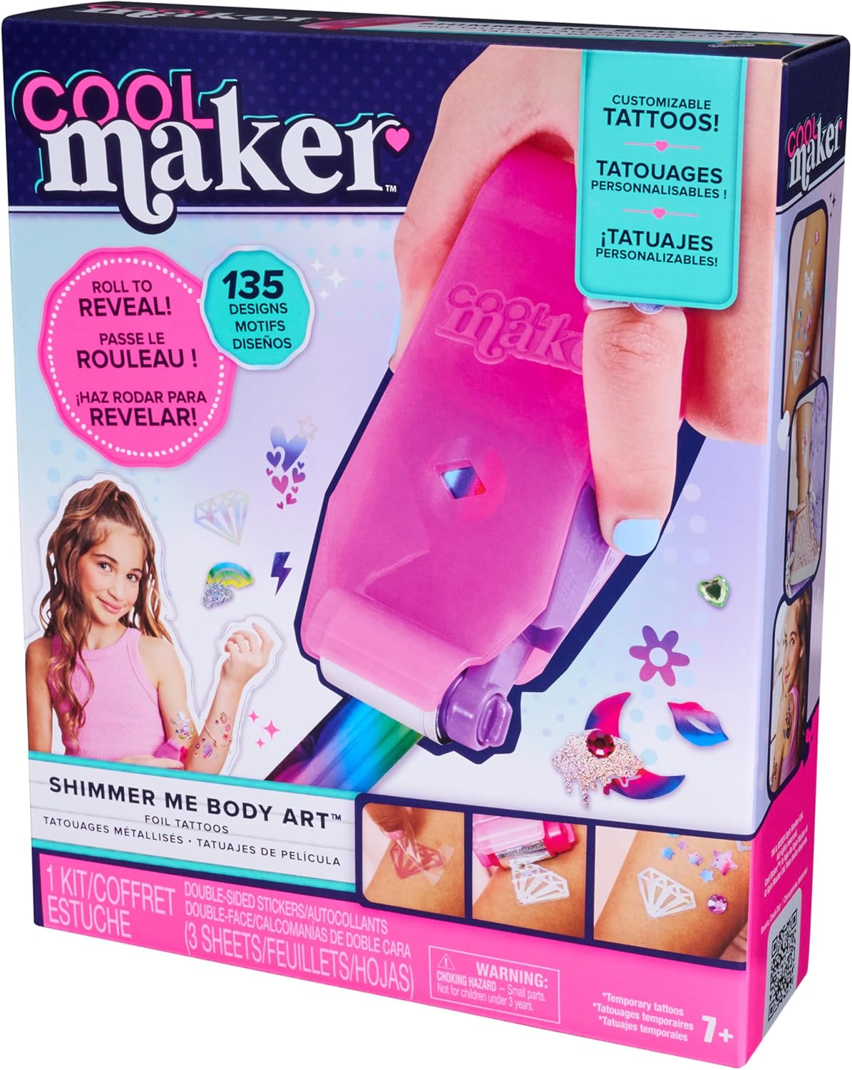 Shimmer Me Body Art Kit by Cool Maker: 135 Temporary Tattoo Designs, Foils