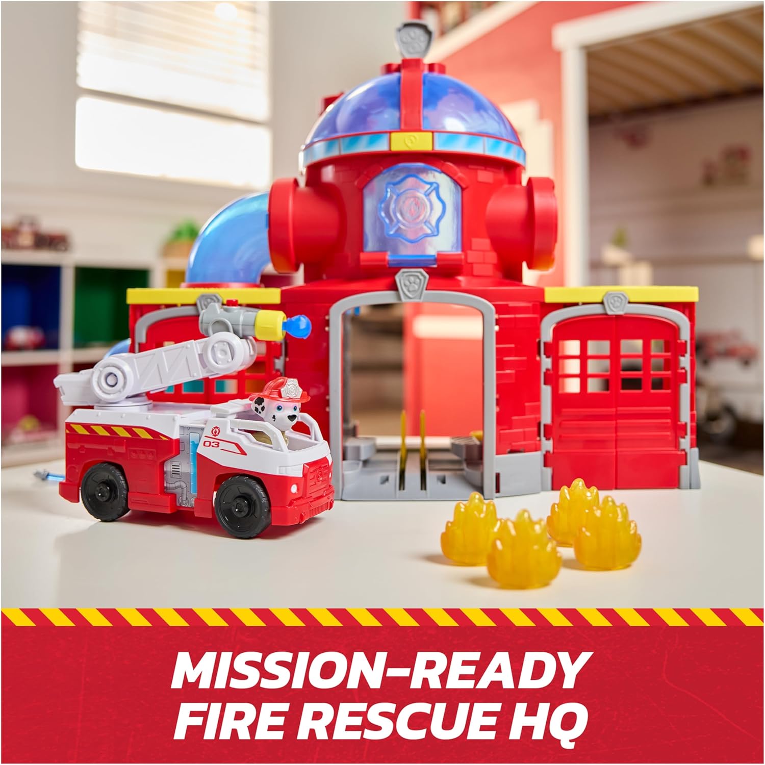 Paw Patrol - Fire Rescue Fire Station - Marcus Car Figure - Sound