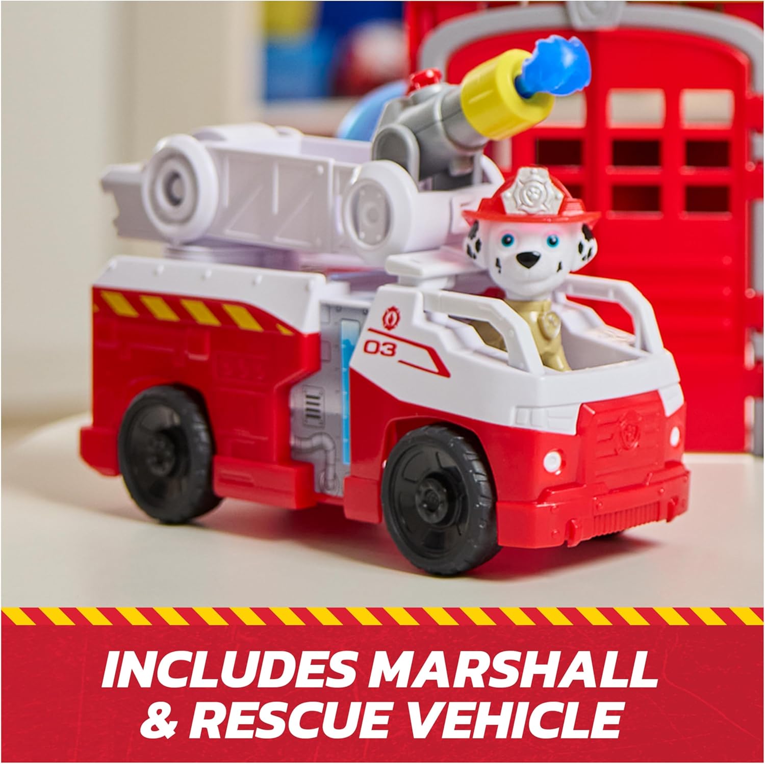 Paw Patrol - Fire Rescue Fire Station - Marcus Car Figure - Sound