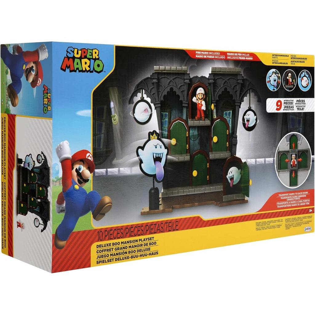 Super Mario Action Figures Deluxe Boo Mansion Playset