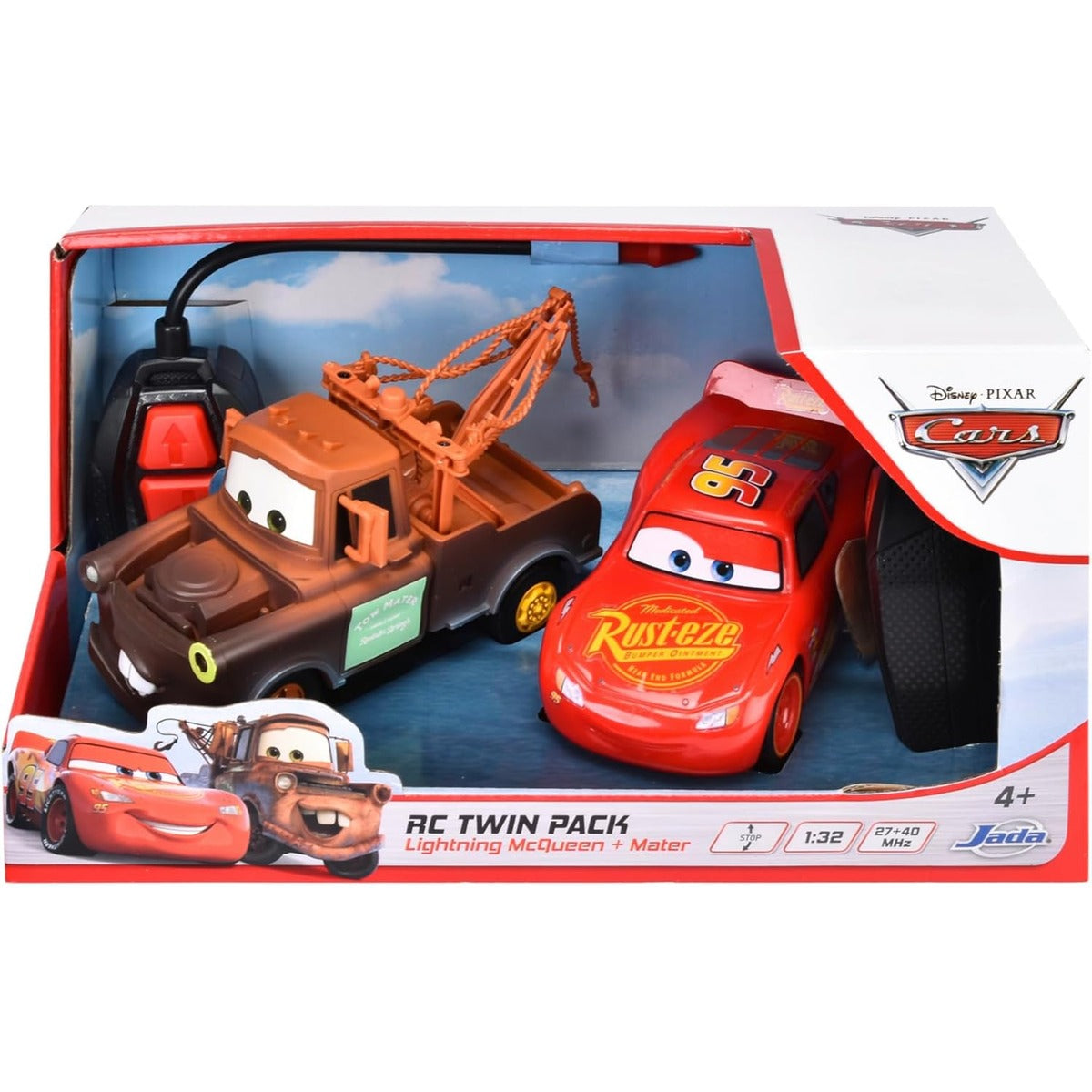 Jada Toys Cars RC Cars Lightning McQueen & Hook (Mater) by Disney Pixar