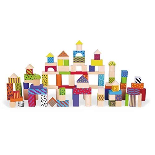 Viga Wooden Blocks - 100Pcs Alphabet & Numbers