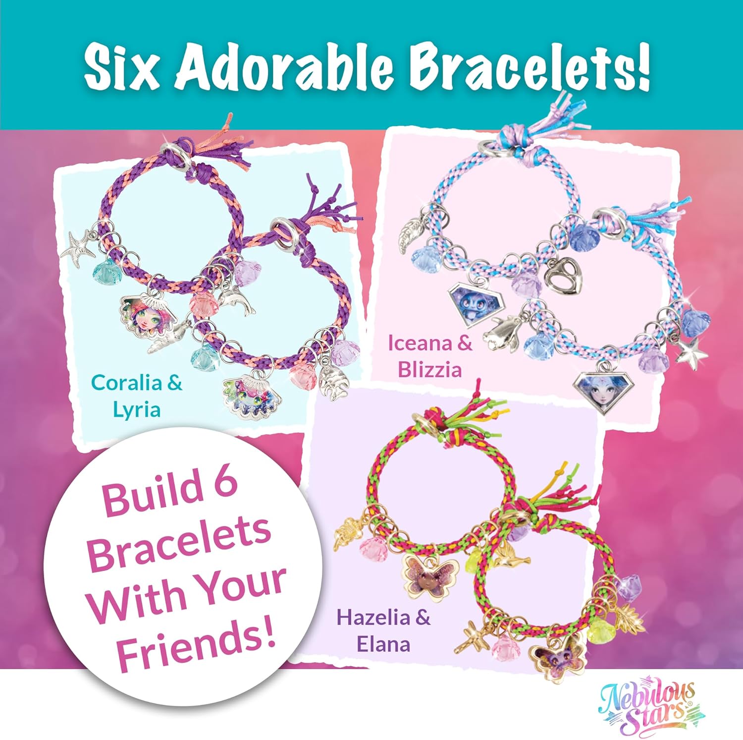 Nebulous Stars Friendship Bracelet Kids Craft Kit