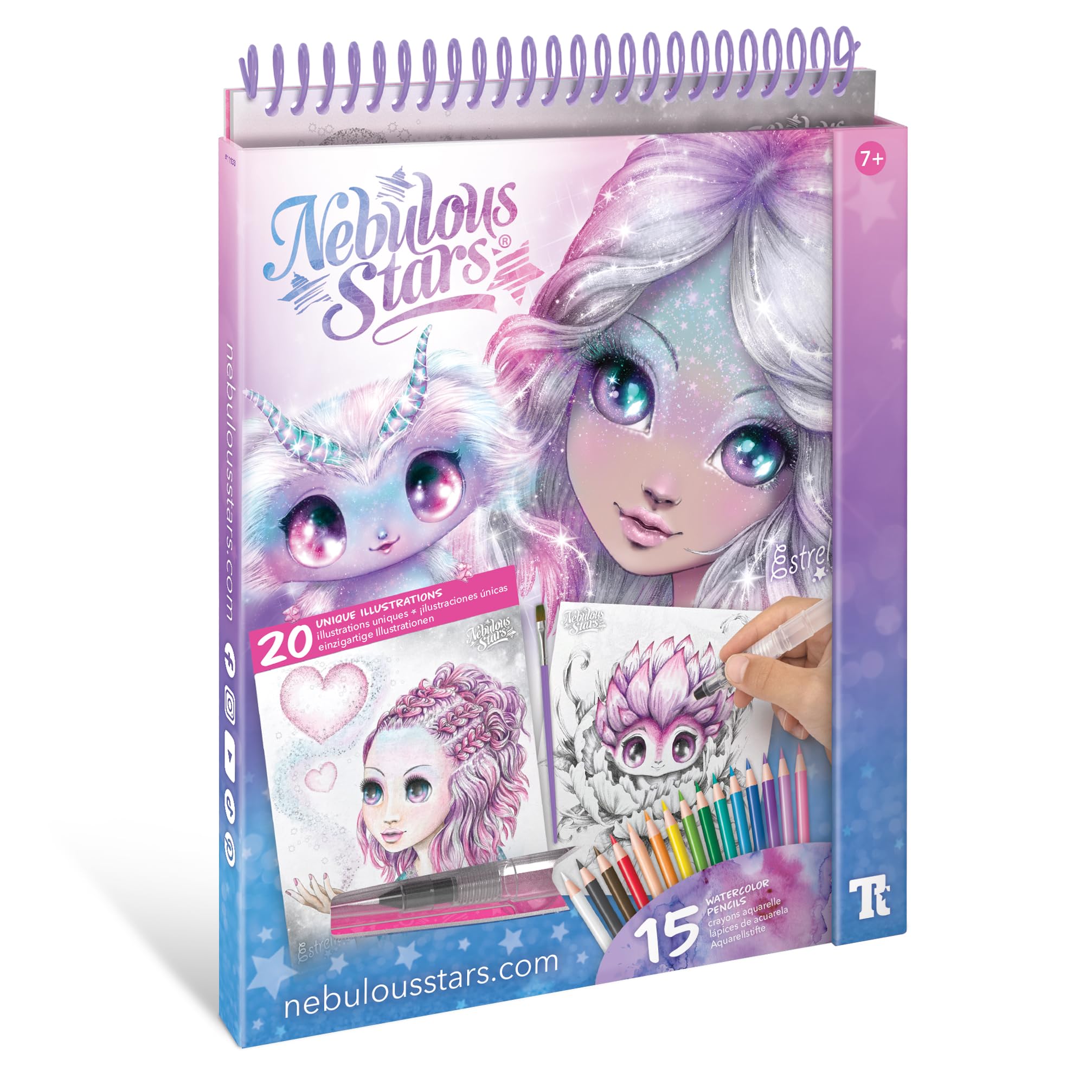 Nebulous Stars Watercoloring Book Set Featuring Estrelia