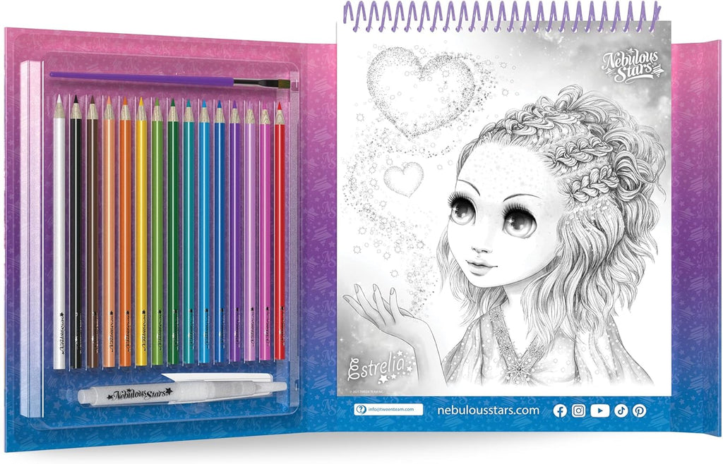 Nebulous Stars Watercoloring Book Set Featuring Estrelia