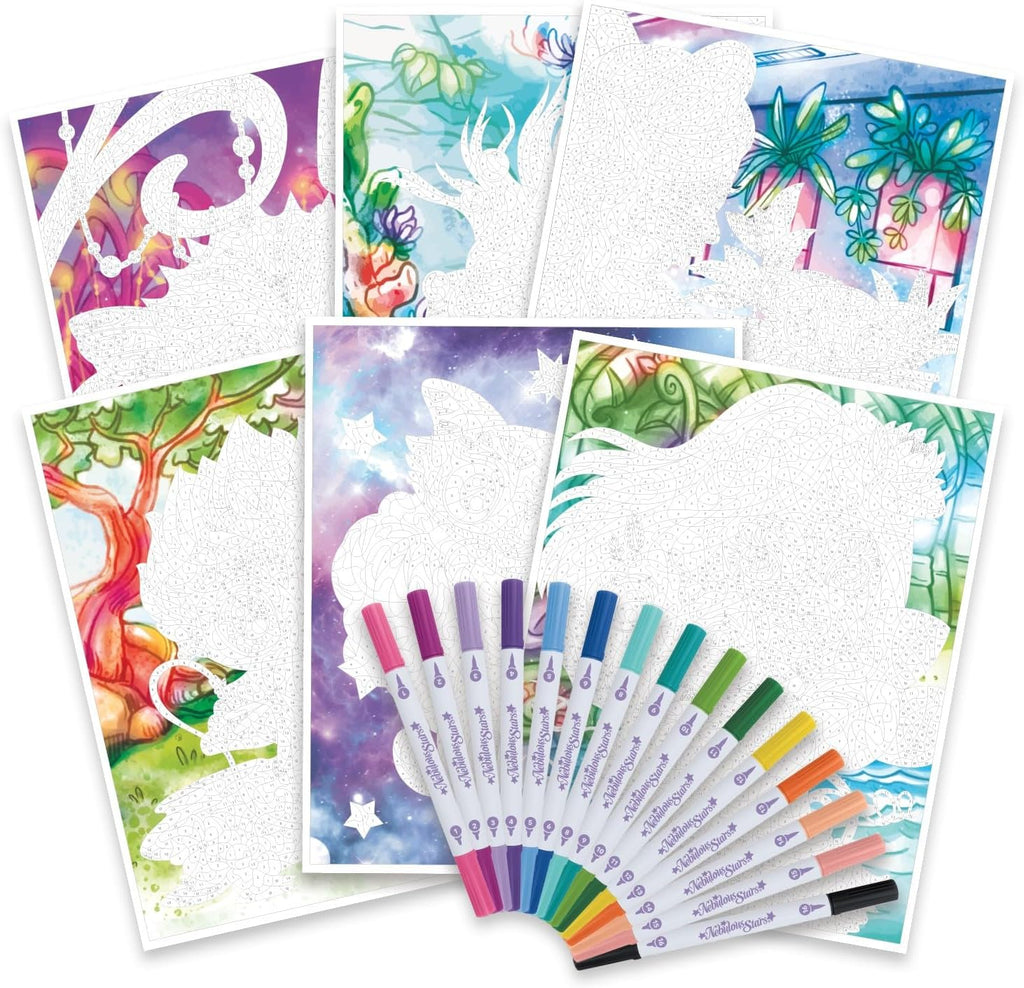 Nebulous Stars Color by Number Mystery Activity Book Set