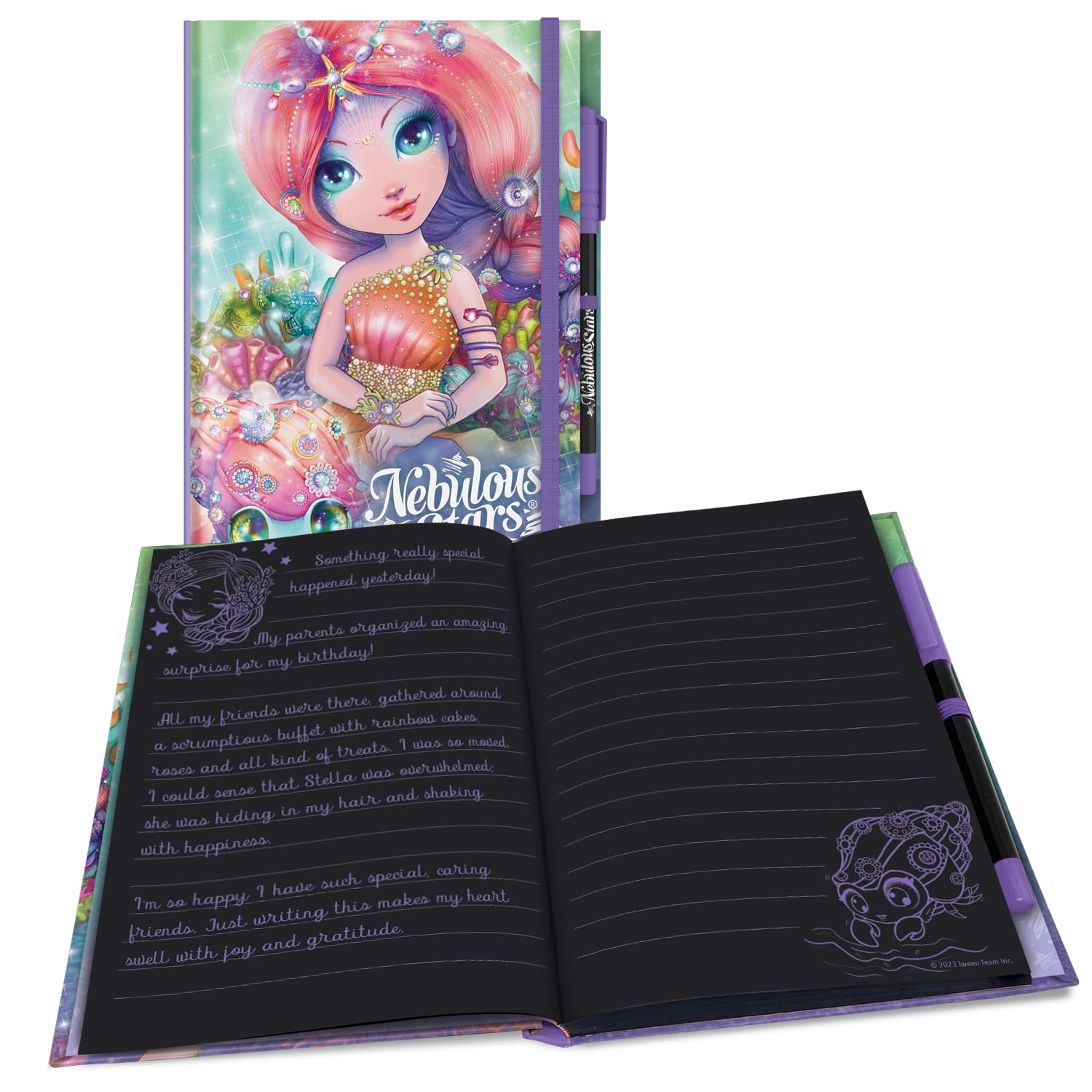 NEBULOUS - Deluxe Black Notebook Display (6 pcs.) Notebooks and Coloring Books, Multi-Coloured (NS11583)
