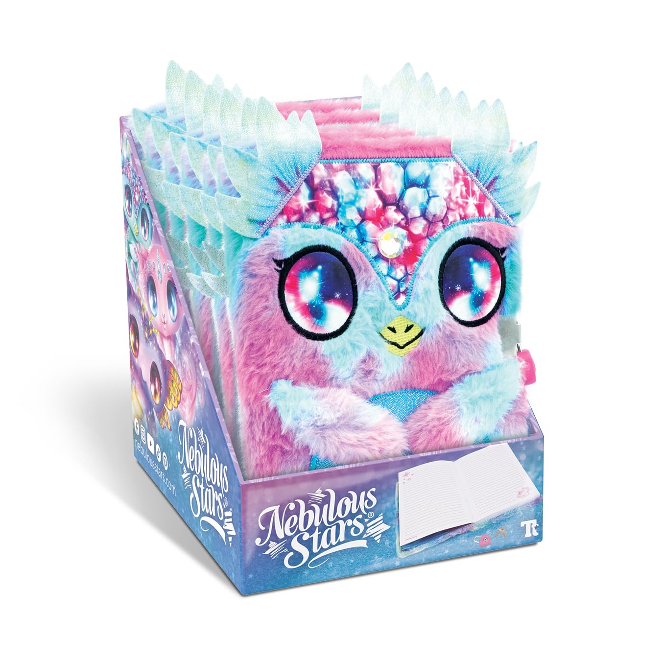 Nebulous Stars - Aura Soft Plush locked Secret Diary! Writing Journal