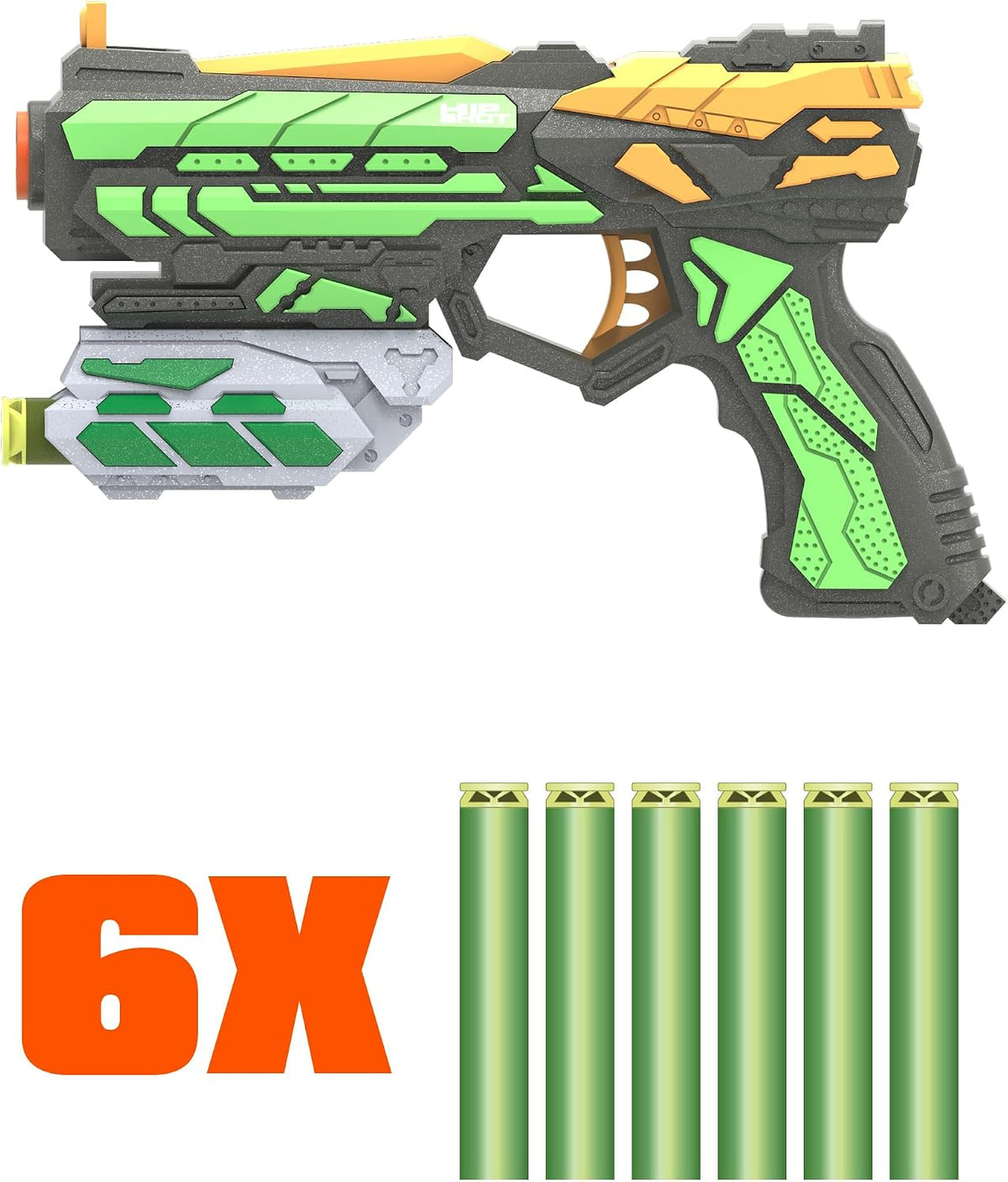 Hip Shot Lock & Load Compact Dart Handgun for Kids, Includes 6 Darts, Quick Reload